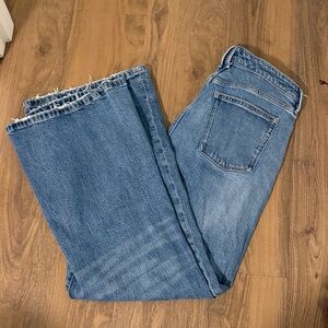 Good American Good Ease - Wide Leg Blue Jeans